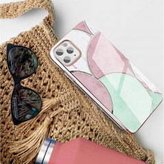 Marble cosmo sur le Apple iPhone 12 Pro FORCELL Coque en TPU Multicolore