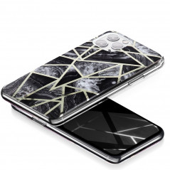 Marble cosmo sur le Apple iPhone 12 Pro FORCELL Coque en TPU Multicolore