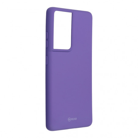 Colorful Jelly Case sur le Samsung Galaxy S21 Ultra 5G Roar Coque en TPU Violet