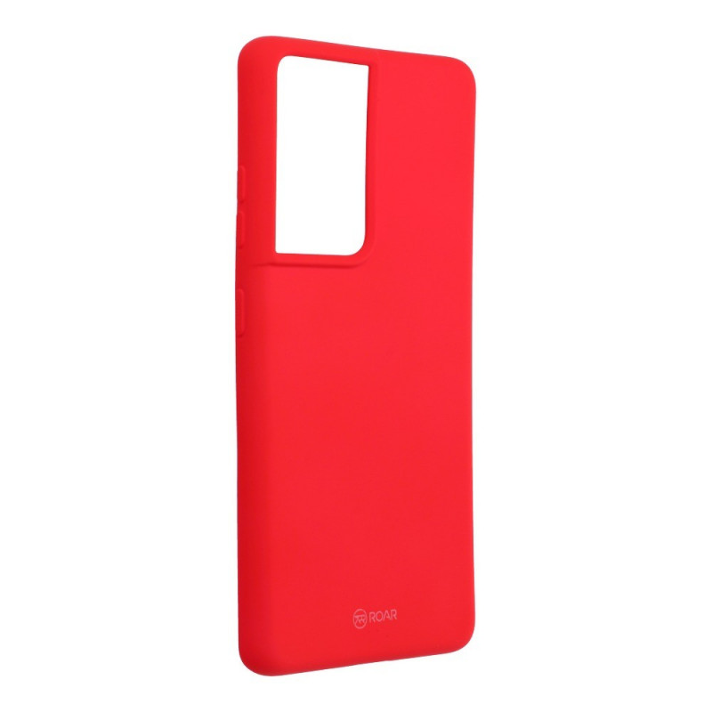 Colorful Jelly Case sur le Samsung Galaxy S21 Ultra 5G Roar Coque en TPU Rose