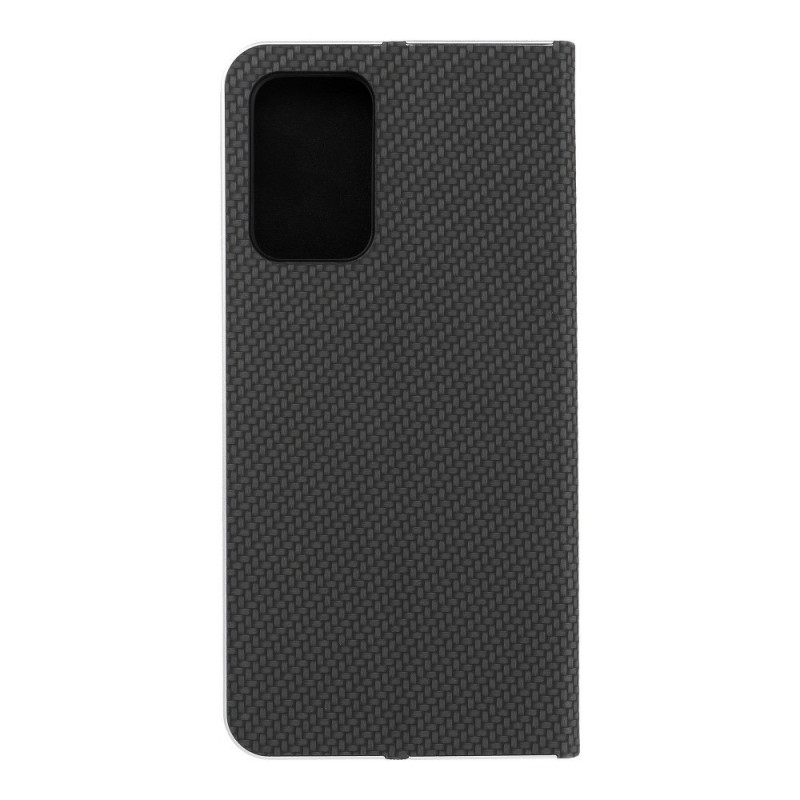 LUNA Carbon sur le Samsung Galaxy A72 LTE Étui portefeuille Noir