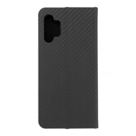 Samsung Galaxy A32 5G Portefeuilles LUNA Book Carbon Fibre de carbone, Élégant  Noir