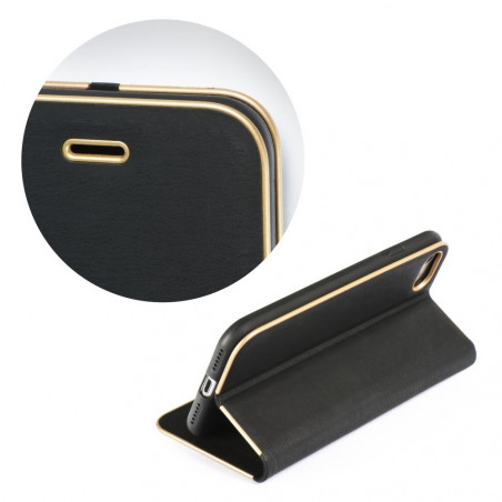 LUNA Book Gold sur le XIAOMI Mi 11 FORCELL Étui portefeuille Noir