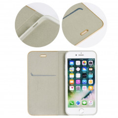 LUNA Book Gold sur le XIAOMI Mi 11 FORCELL Étui portefeuille Argenté