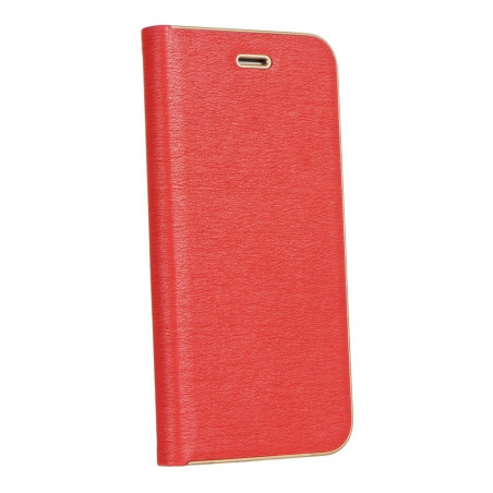 Samsung Galaxy A52 5G Portefeuilles LUNA Book Gold Élégant  Rouge