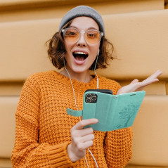 MEZZO Book sur le Samsung Galaxy A12 FORCELL Étui portefeuille Vert