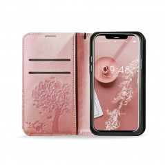 MEZZO Book sur le Samsung Galaxy S21 5G FORCELL Étui portefeuille Rose