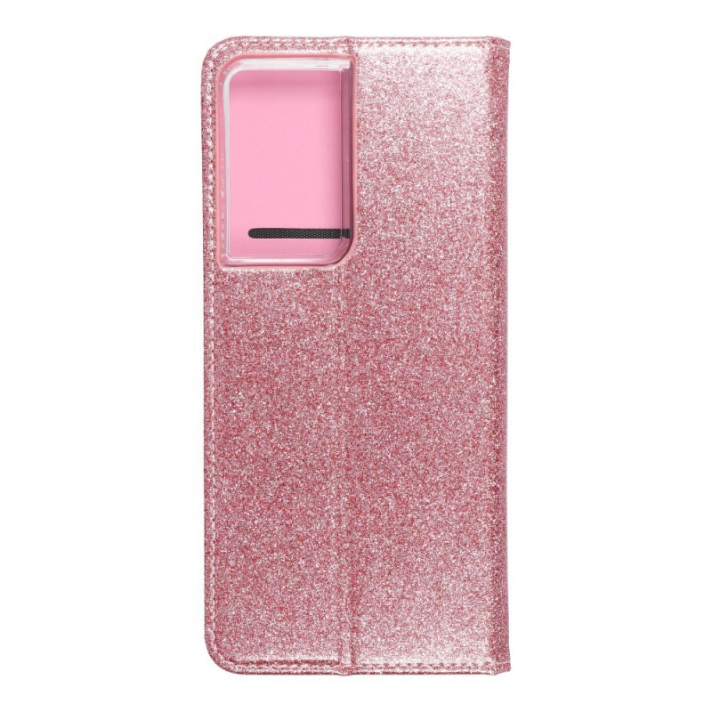 SHINING Book sur le Samsung Galaxy S21 Ultra 5G FORCELL Étui portefeuille Rose