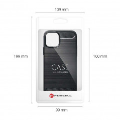 CARBON sur le Samsung Galaxy A03S FORCELL Coque en silicone Noir