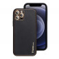 LEATHER sur le Samsung Galaxy A72 LTE FORCELL Étui en cuir Noir