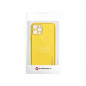 LEATHER sur le Apple iPhone 13 Pro FORCELL Étui en cuir Jaune