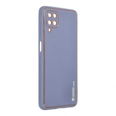 LEATHER sur le Samsung Galaxy A03S FORCELL Étui en cuir Bleu