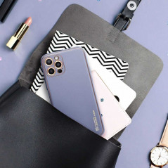 LEATHER sur le Samsung Galaxy A03S FORCELL Étui en cuir Bleu