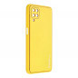 LEATHER sur le Samsung Galaxy A03S FORCELL Étui en cuir Jaune