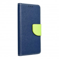 Apple iPhone 13 mini Portefeuilles Fancy Book Marine / Citron vert