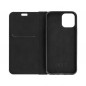 LUNA Book Carbon sur le Apple iPhone 13 mini FORCELL Étui portefeuille Noir