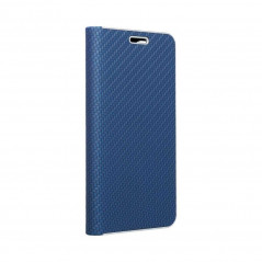 LUNA Book Carbon sur le Apple iPhone 13 Pro FORCELL Étui portefeuille Bleu