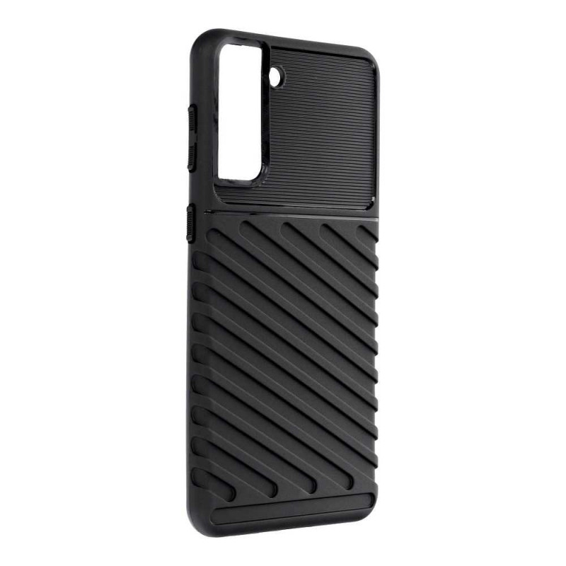 THUNDER sur le Samsung Galaxy S21 Plus 5G FORCELL Coque en TPU Noir