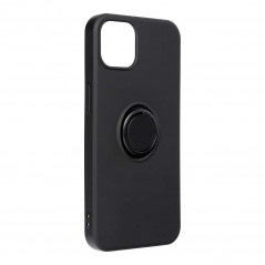 SILICONE RING sur le Apple iPhone 13 FORCELL Dos de plastique Noir
