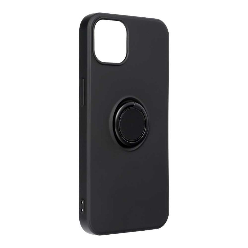 SILICONE RING sur le Apple iPhone 13 FORCELL Dos de plastique Noir
