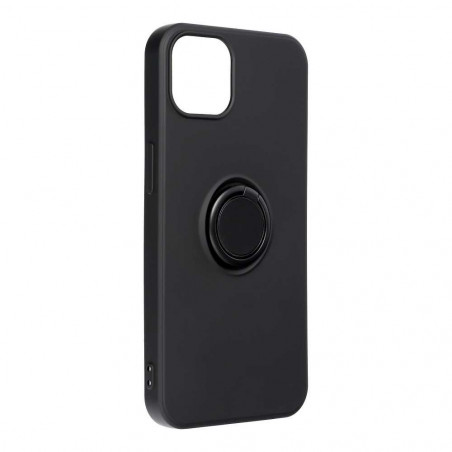 SILICONE RING sur le Apple iPhone 13 FORCELL Dos de plastique Noir