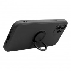 SILICONE RING sur le Apple iPhone 13 FORCELL Dos de plastique Noir