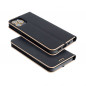 Apple iPhone 13 Pro Portefeuilles LUNA Book Gold Élégant  Noir