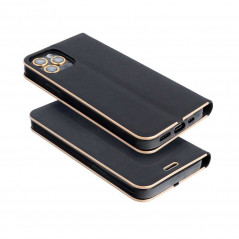 Apple iPhone 13 Portefeuilles LUNA Book Gold Élégant  Noir