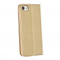LUNA Book Gold sur le Apple iPhone 13 FORCELL Étui portefeuille Or