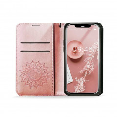 Apple iPhone 13 Portefeuilles MEZZO Book Mandala  Or rose