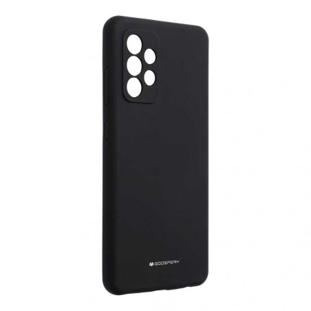 Silicone case sur le Samsung Galaxy A52 5G MERCURY Coque en silicone Noir